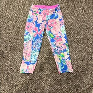 Lilly Pulitzer Pink and Blue Floral Leggings